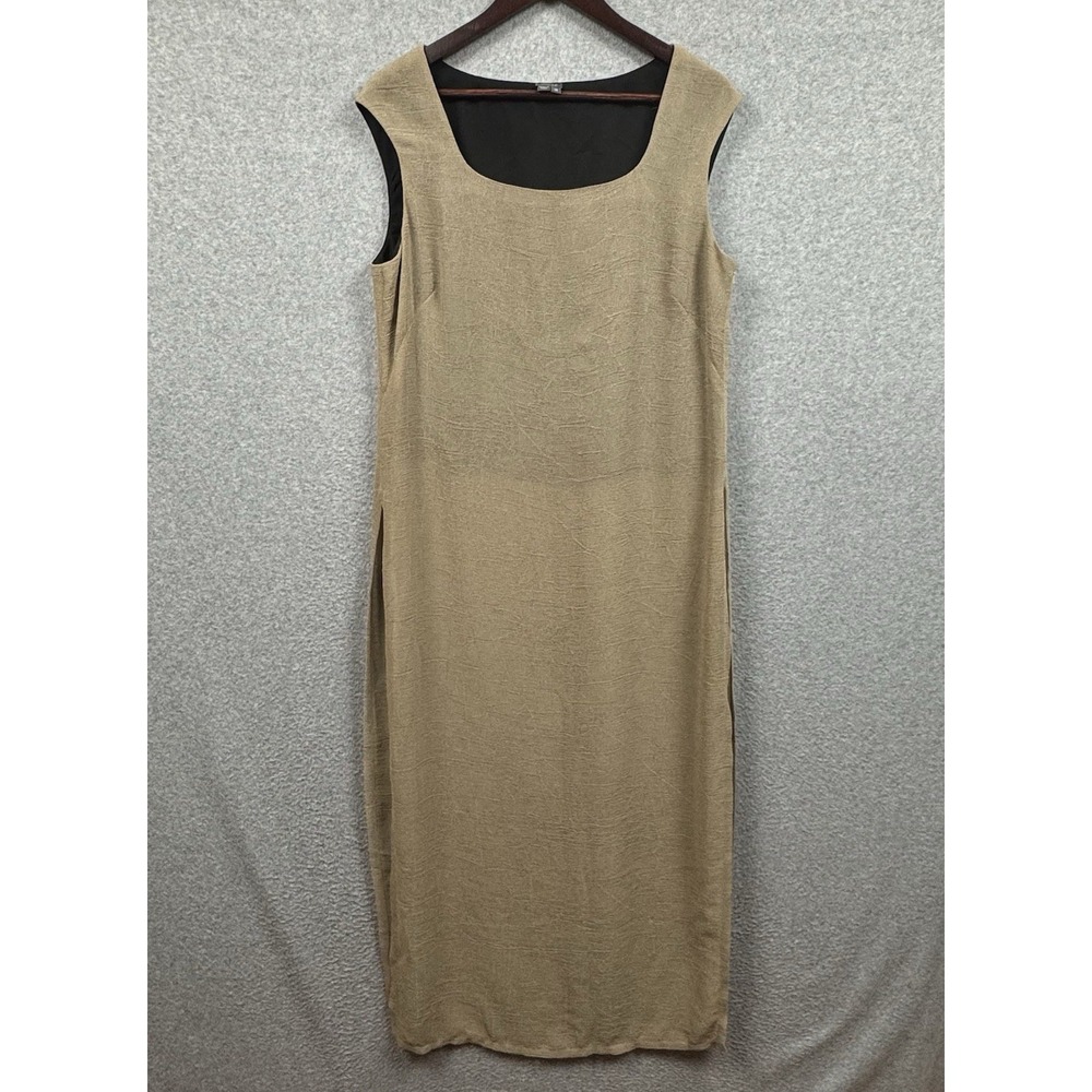 Vintage 90's Y2K Muse Maxi Tank Dress Womens 14 Polyester Sheer Gauzy Lagenlook